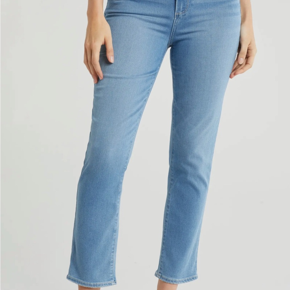 PAIGE Light Blue Straight Leg Jeans